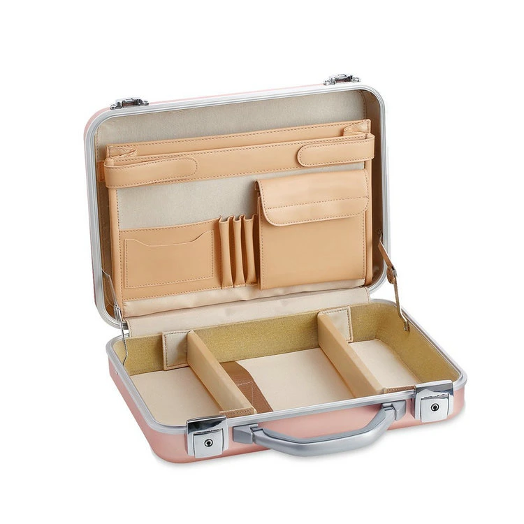 Metal Attache Briefcase Laptop Tool Bag Precision Files Aluminum Briefcase Aluminum Case with Foam
