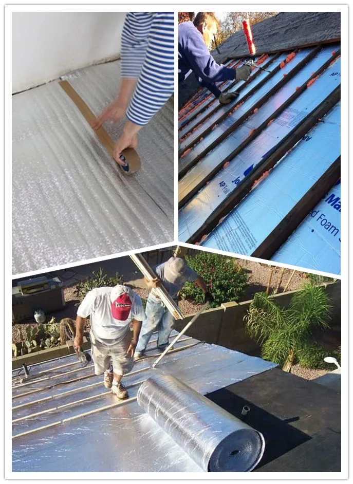 Metal Foam Roof Insulation Silver Aluminum Foil Sound Insulation Foam