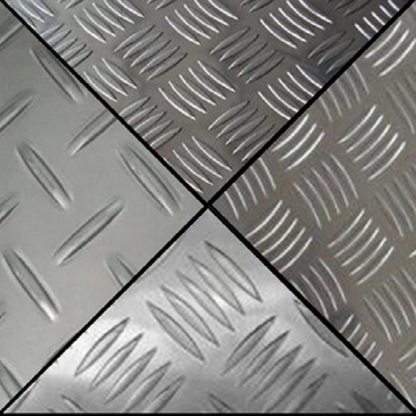 5 Bars Diamond Pattern Aluminum Tread Plate 1050 1060 Embossed Aluminum Plate H22 H24 3003
