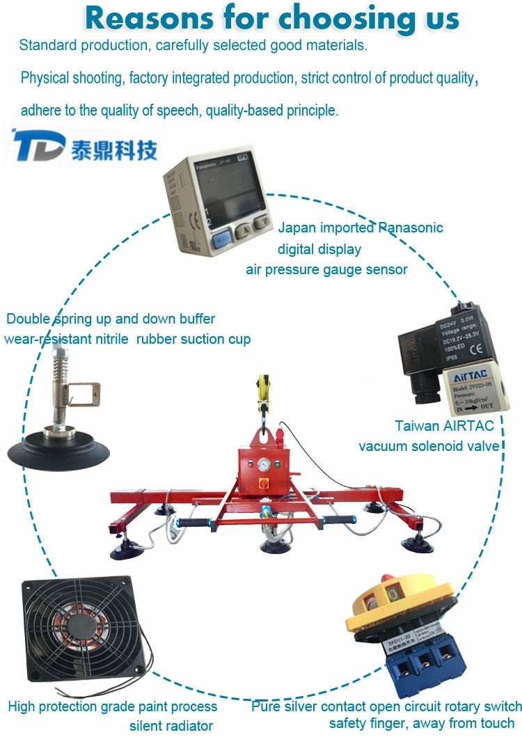 300kg, 600kg, 800kg Sheet Metal Lifting Equipment, Vacuum Lifter for Metal and Wooden Panels