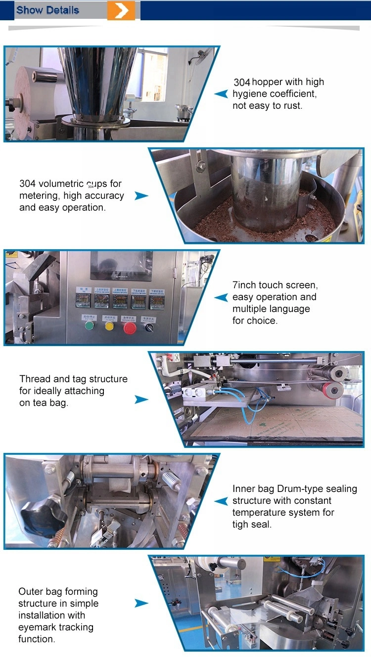 High Speed Inner Bag and Outer Bag Tea Bag Packing Machine
