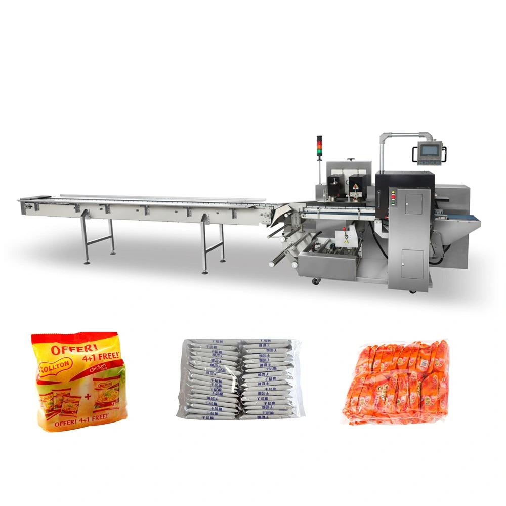 Flow Multipack Machine Snack Spice Biscuit Cookie Automatic Tea Bag Packing Machine