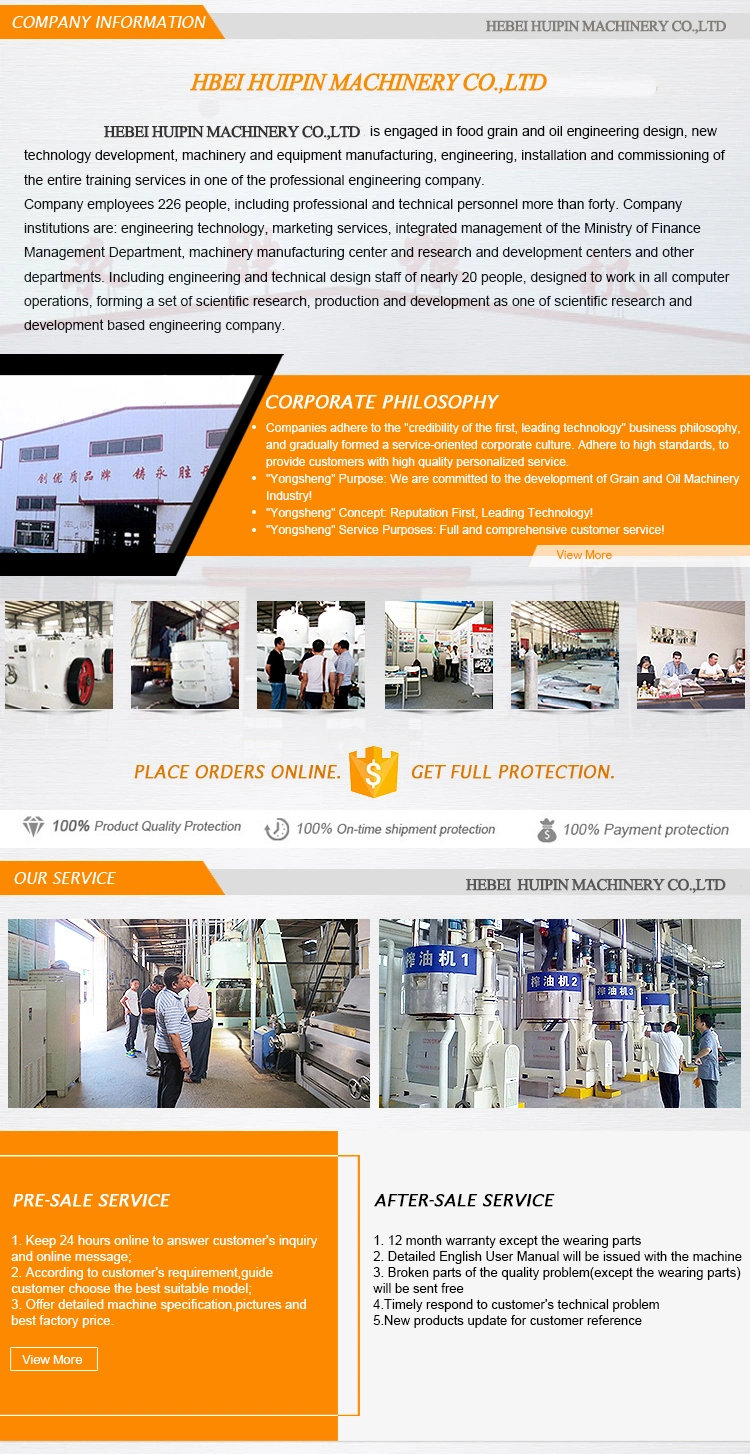 Rapeseed/Tea Seed/Groundnut Oil Extraction Machinery with Vacuum Filter