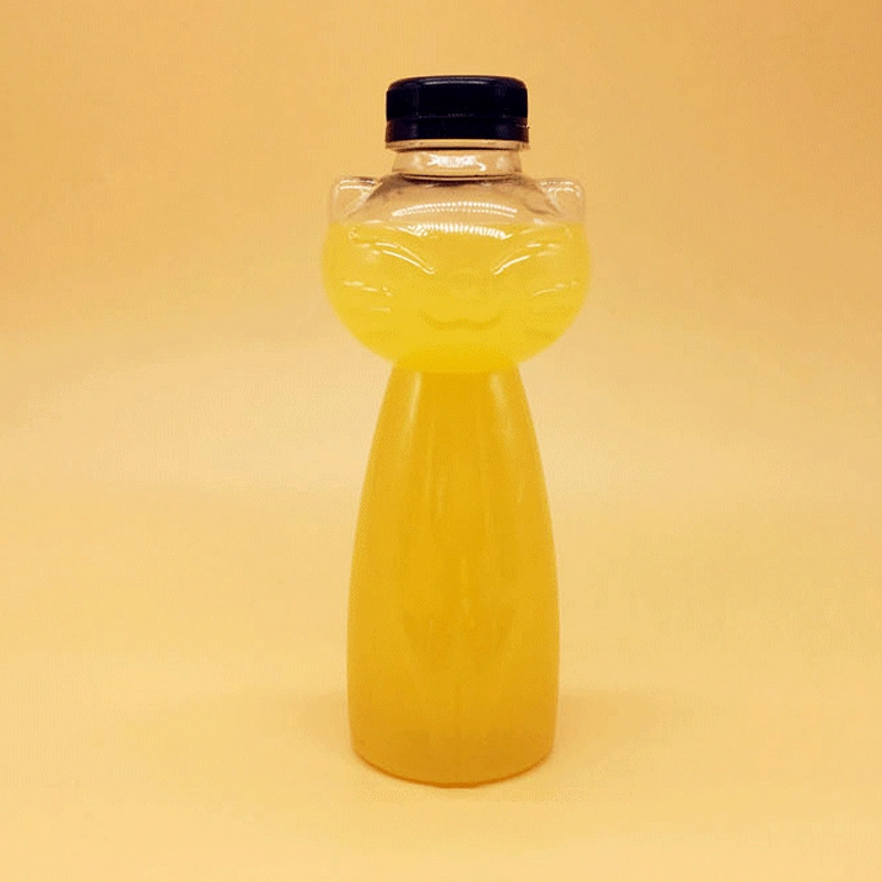 New Shape Unique Animal Shape Plastic Milk Tea Beverage Bottle