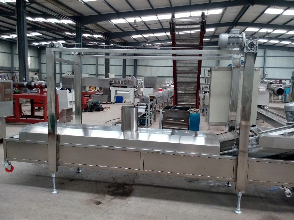 Snack Food Crispy Chip Extruder Machine Process Line /Stainless Steel Fried Snacks Processing Plant