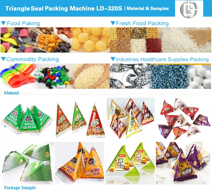Automatic Triangle Pyramids Tea Bag/ Chips/ Candy/ Bean Grain Packing Machine