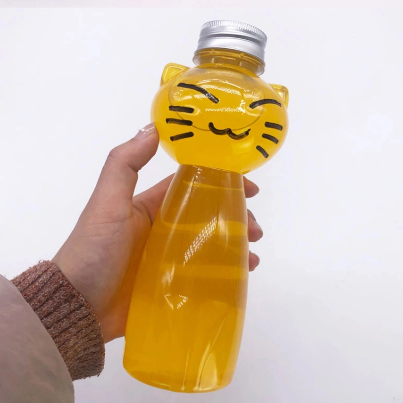 New Shape Unique Animal Shape Plastic Milk Tea Beverage Bottle
