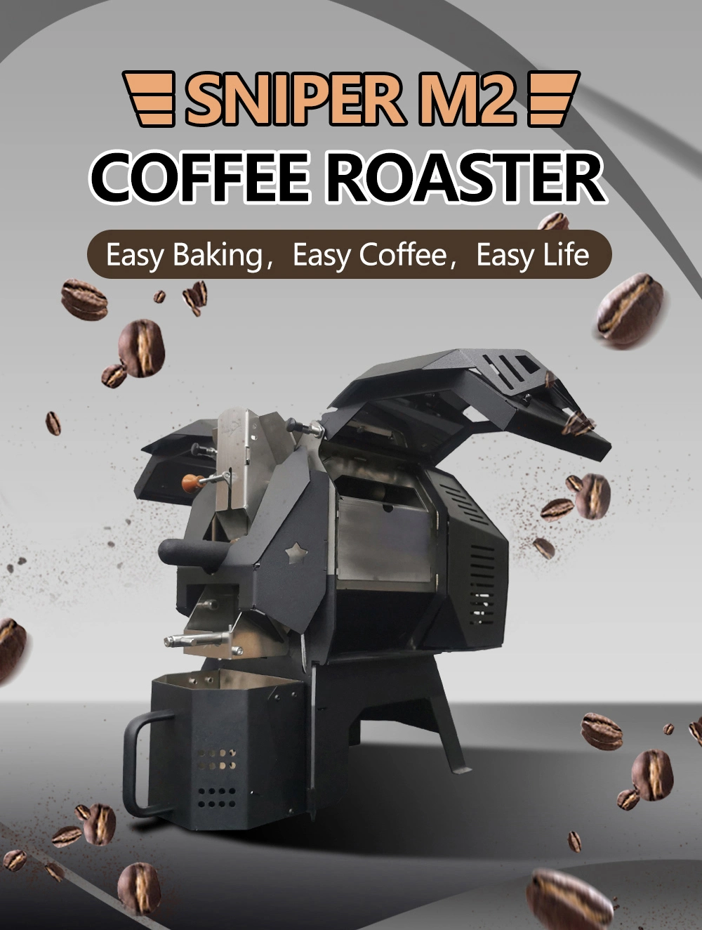 White/Black/Retro Electric Coffee Roaster Used Coffee Roasting Commercial Coffee Roaster