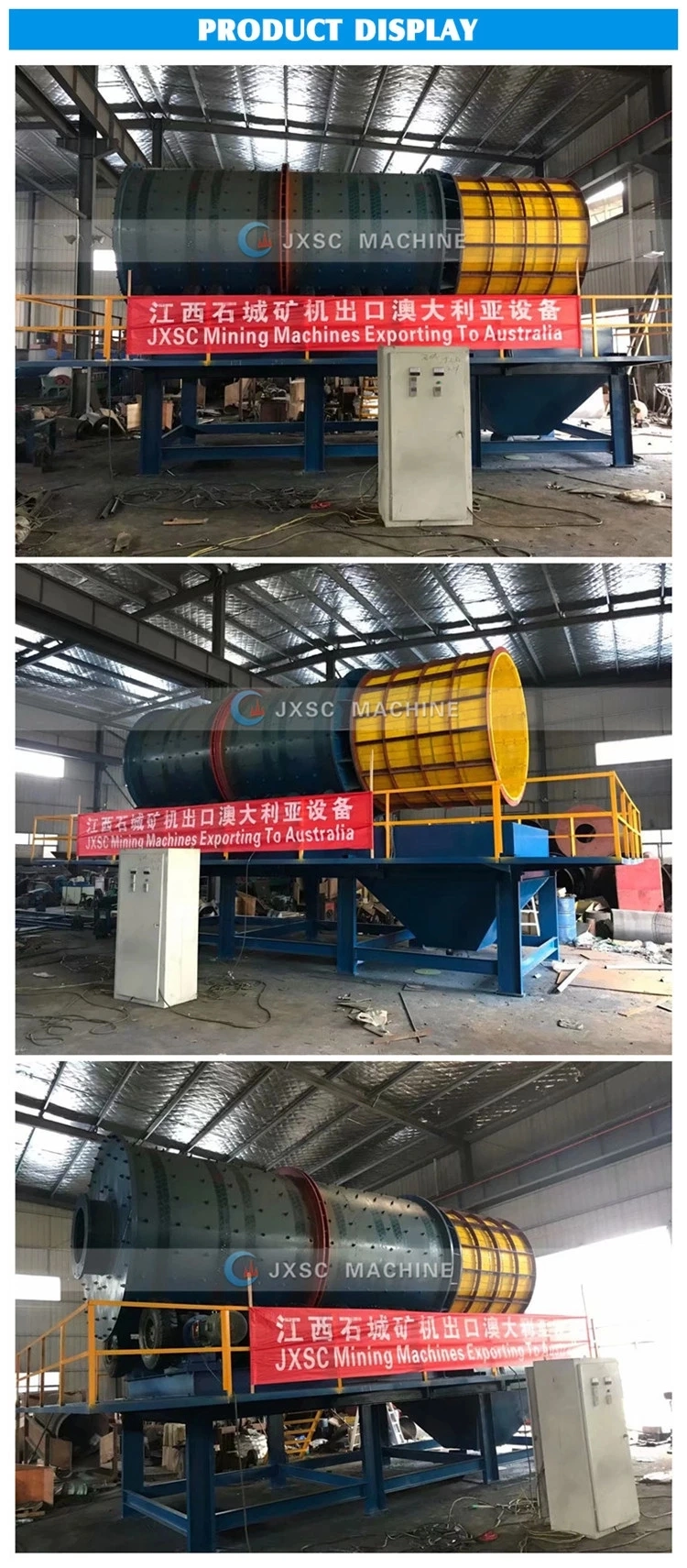Gold Processing Plant Gold Machine Gold Trommel with 5-200tph Processing Capacity