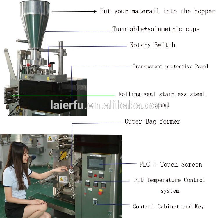 High Speed Double Chamber Filter DIP Tea Bag Packing Machine with String and Tag Automatic Tea Bag Packing Machine