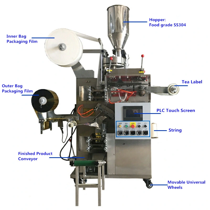 Automatic Tea Bag Packing Machine Spices/Herbal Tea/ Leaf Tea/ Pyramid Tea Bag Packing Machine