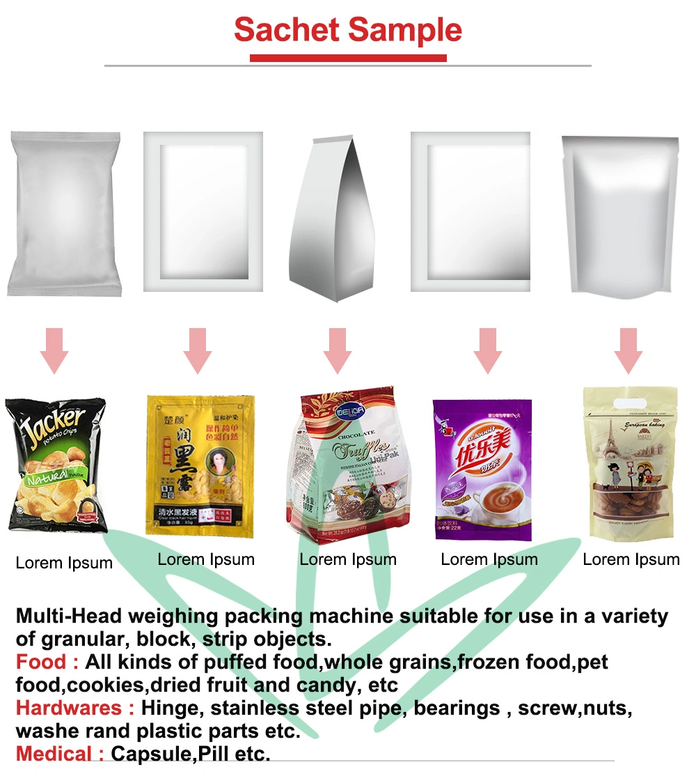 Automatic Filter Papertea Pouch Double Chamber Triangle Tea Bag Packaging Machine