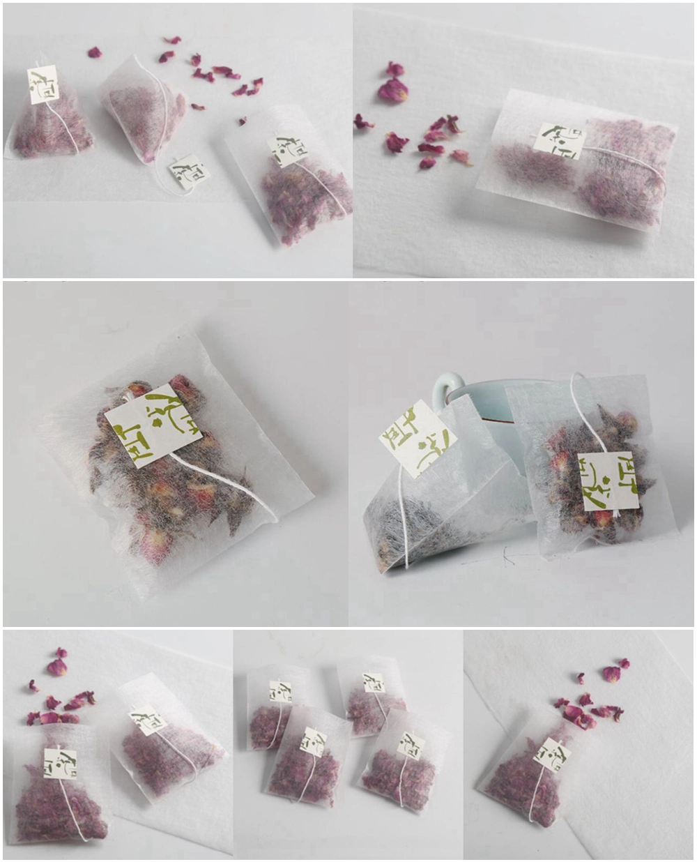 Wholesale Tag Pyramid Tea Bag Roll Tea Bag