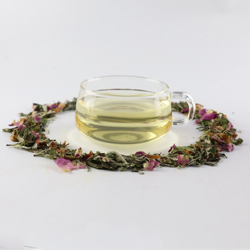 Chinese Health Flower Rose White Tea with Pyramid Tea Bag