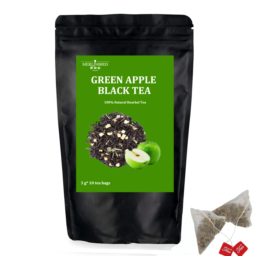 Apple Spice Naturally Flavored Black Tea Loose Leaf Green Apple Black Tea with Pyramid Tea Bag