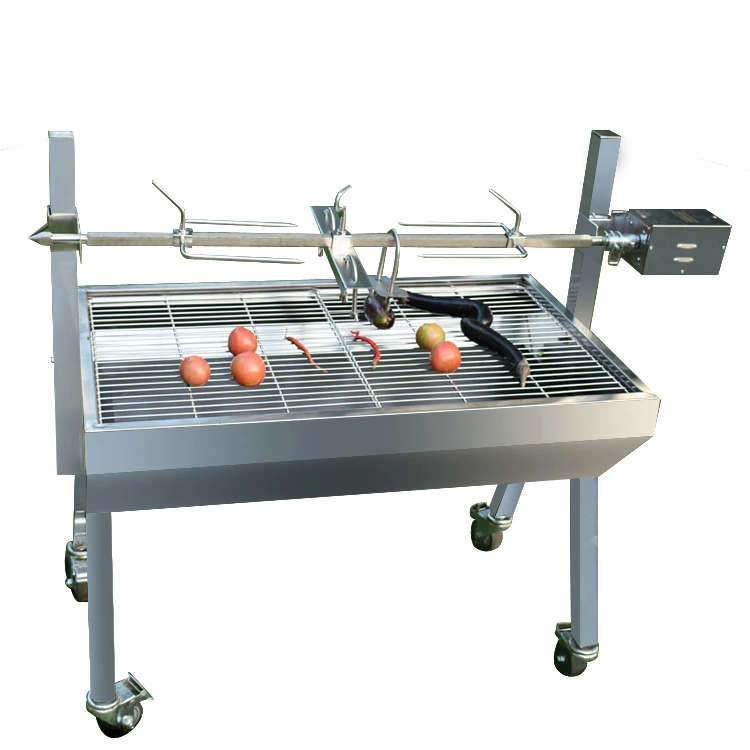Automatic Rotating Spit Lamb Pig Roaster Outdoor Charcoal Spit Roaster Grill for Sale