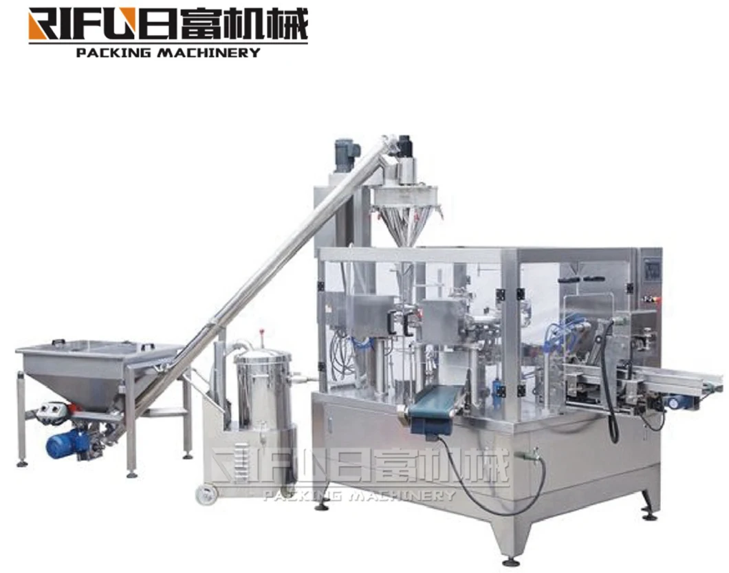 Automatic Premade Bags Given Rotary Vertical Punch Zipper Standup Bags Packing Machine for Chocolate Bean