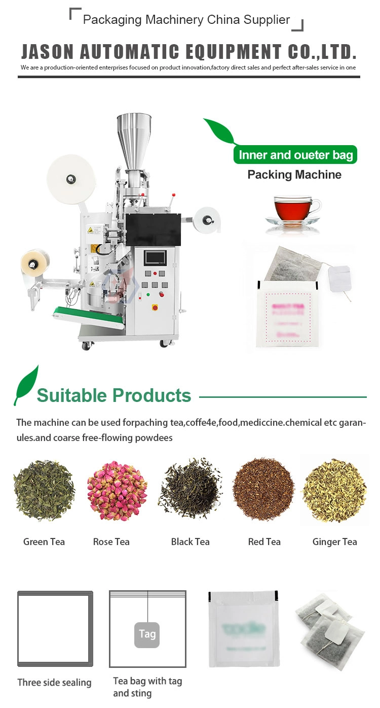 Full Automatic Colombian Black Tea Bag Production Line Paper Pouch Packing Machine