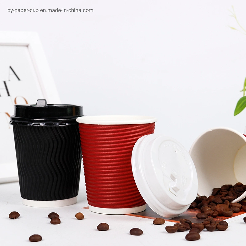 Custom Logo Printing Disposable Paper Cups for Hot Beverage /Coffee/ Tea/ Milk Tea/ Pearl Milk Tea