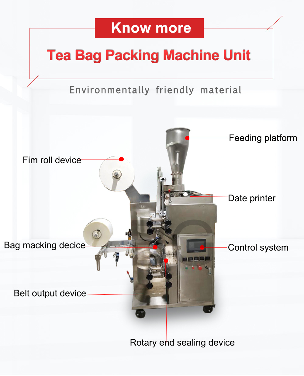 Bg Activated Carbon/Tea Bag Packaging Machine with Triangle and Flat Inner