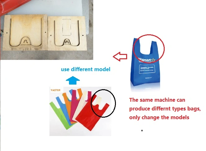 Regeneration Non Woven Fabric T-Shirt/D-Cut/Tea/Reusable Bag Making Machine Yast-C700