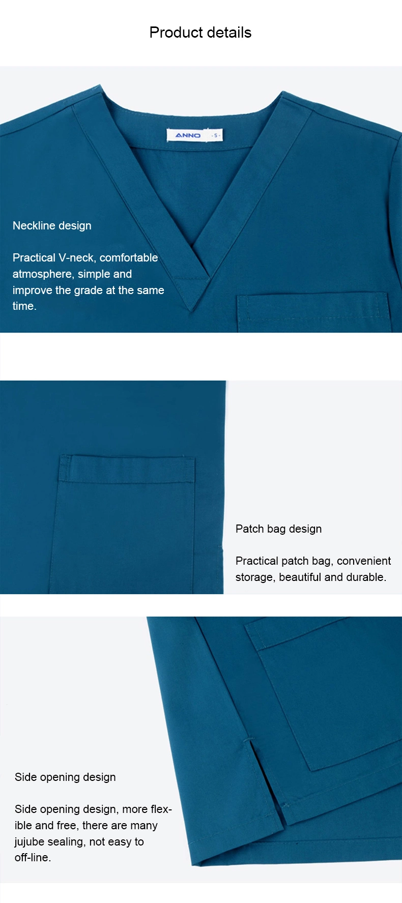 Factory Professional Medical Scrub/Scrub Suit/Nurse Hospital Uniform Designs