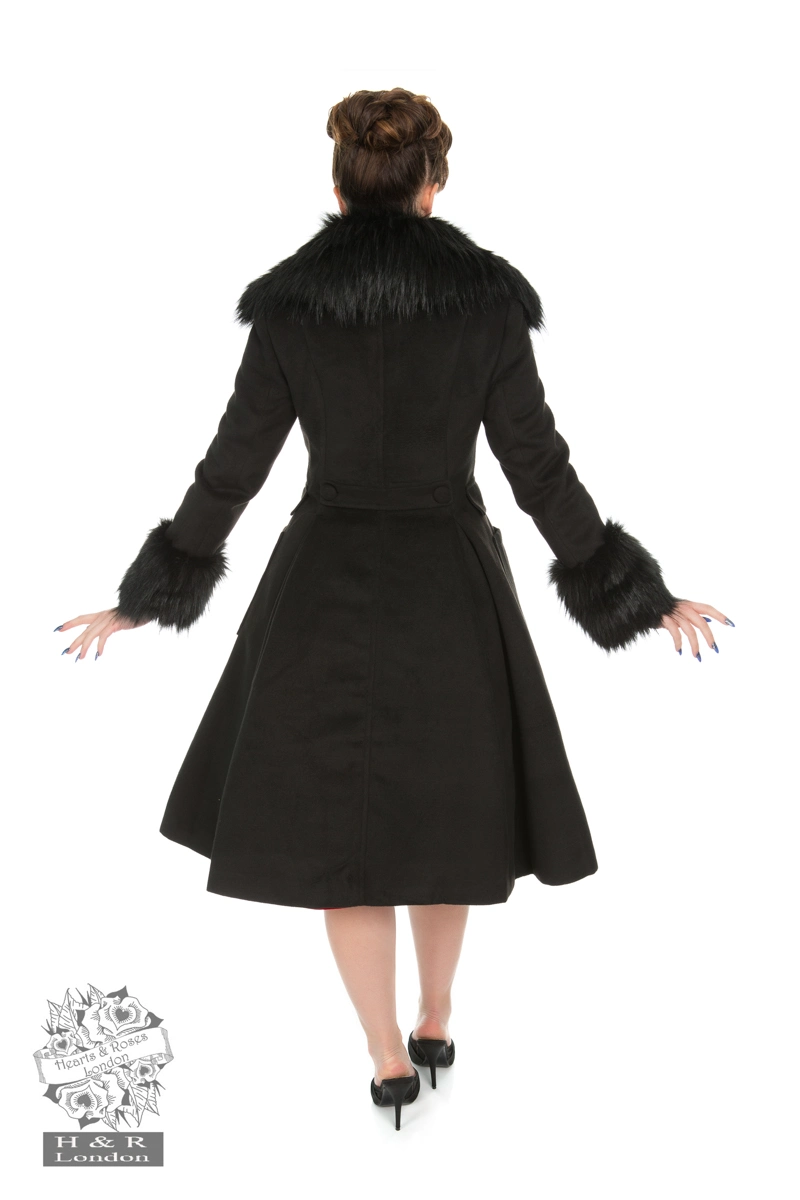 Elegant Long Ladies Wool Coat Bodycon Double Breasted Long Sleeve Women's Winter