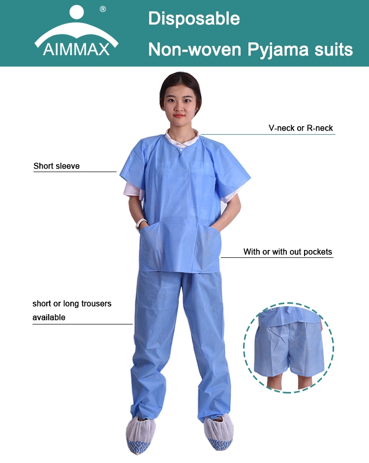 Disposable Scrubs SMS Waterproof Scrub Suit SMS Patient Doctor Uniform