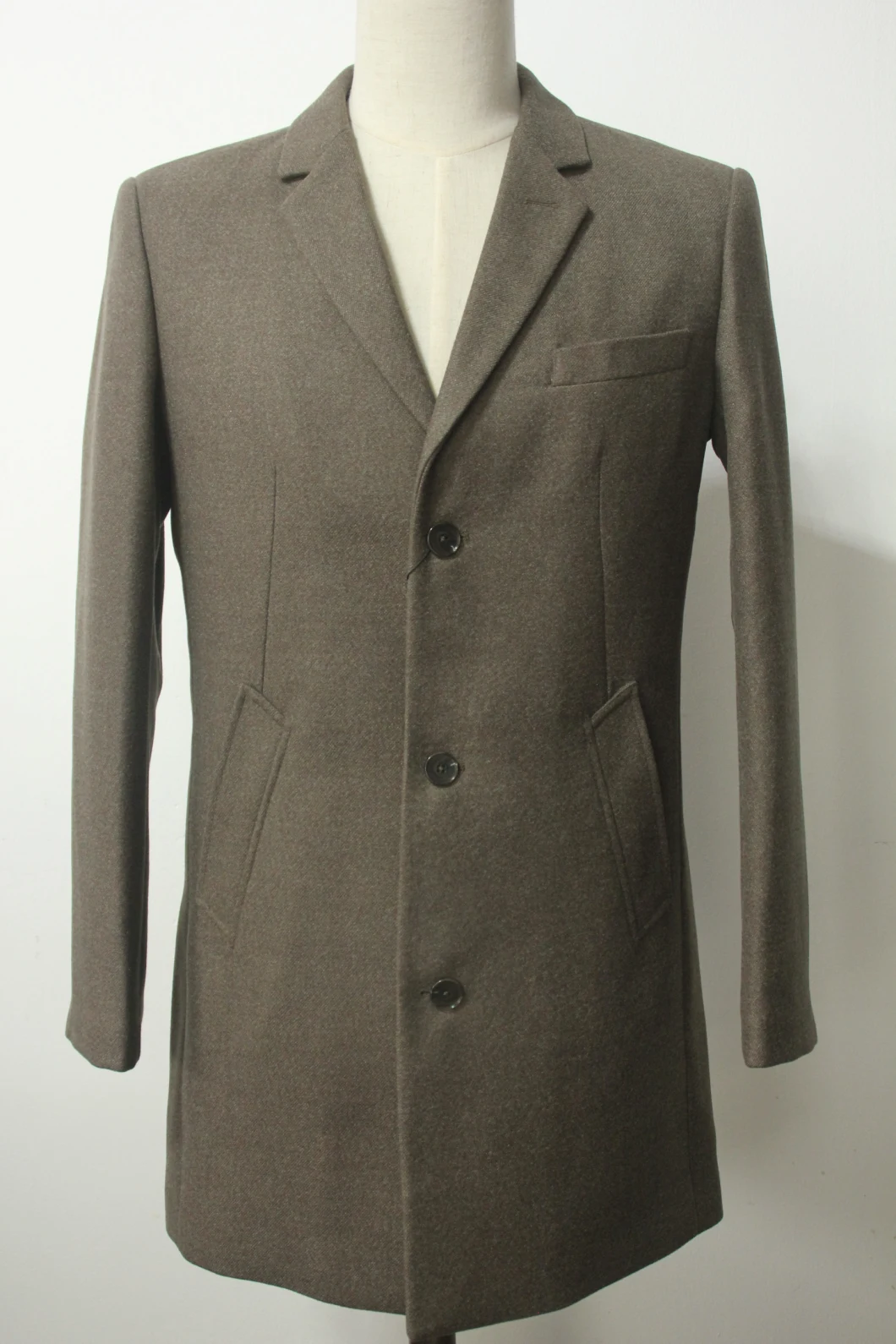 Men's Single Breasted Epsom Coat Winter Overcoat Jacket