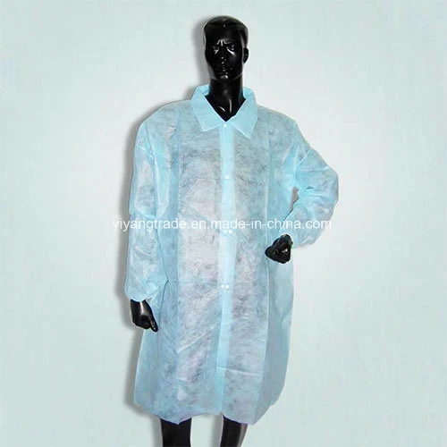 Disposable PP Medical Lab Coat and Hospital Lab Coat Uniforms