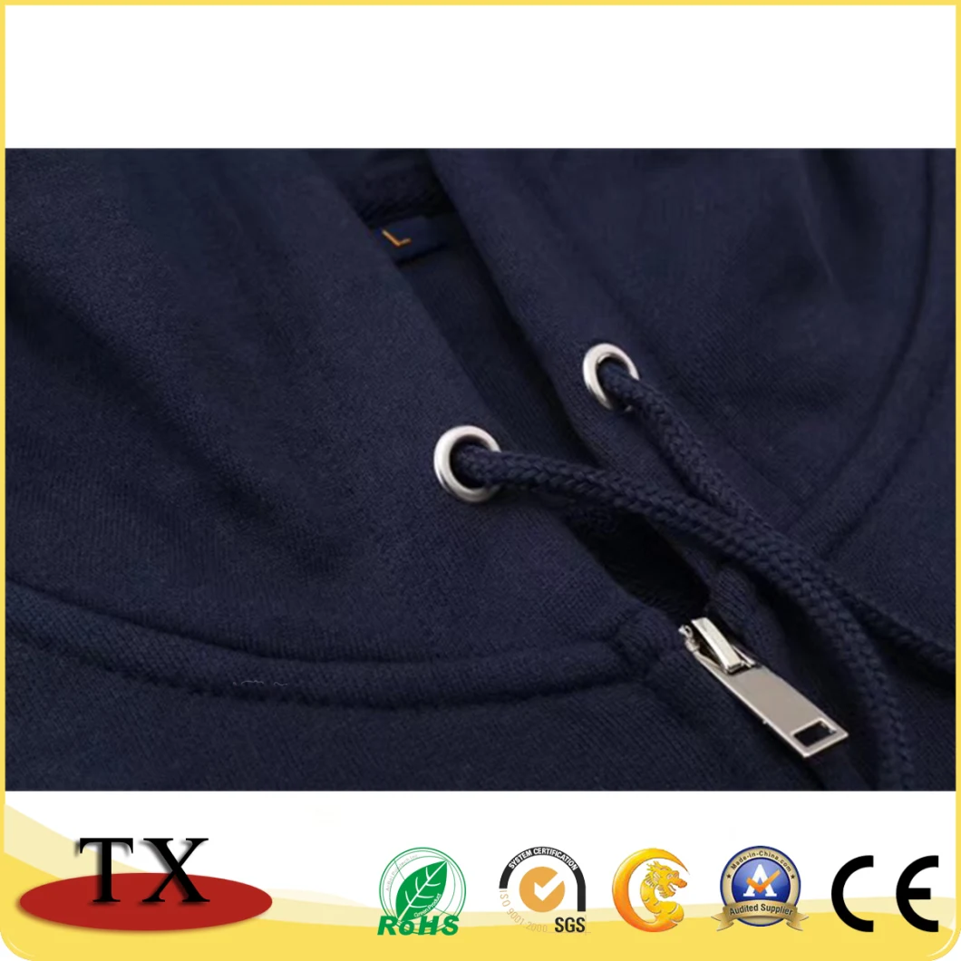High Quality Cotton Made Long Sleeve Sprots Wear and T-Shirt Fleece Clothing with Zip Coat