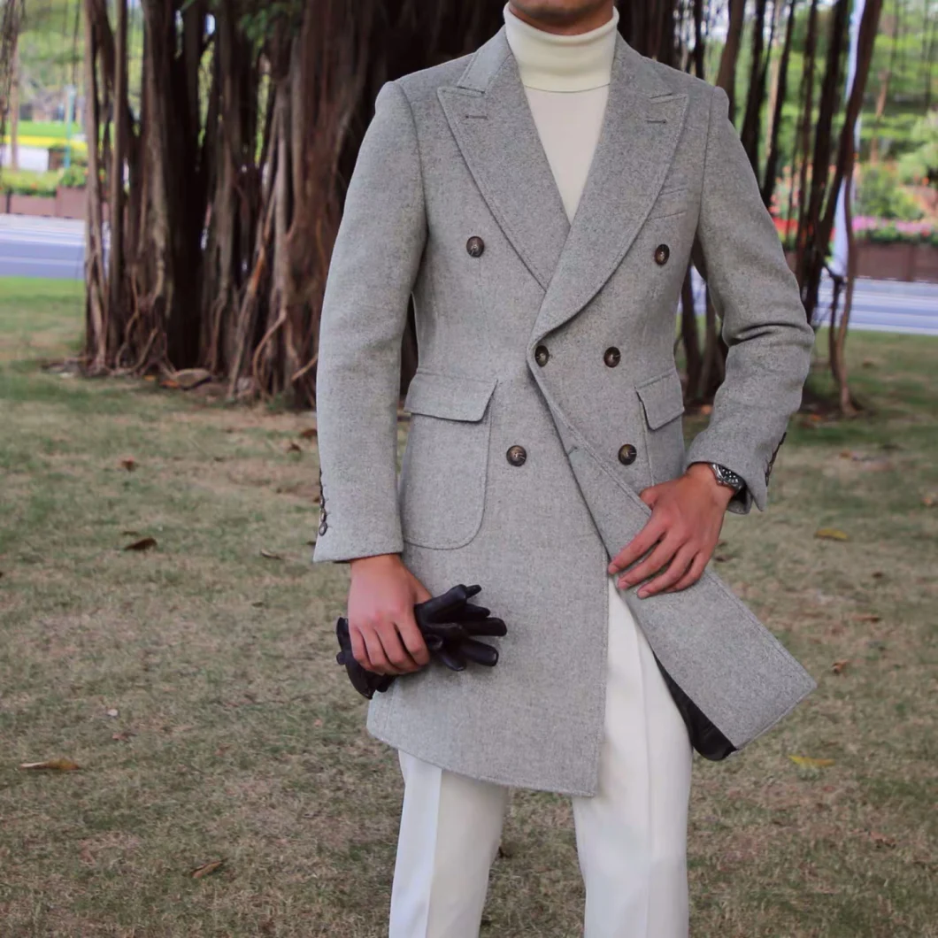 Custom Reversible Single Breasted Coat Men's Woolen Overcoats