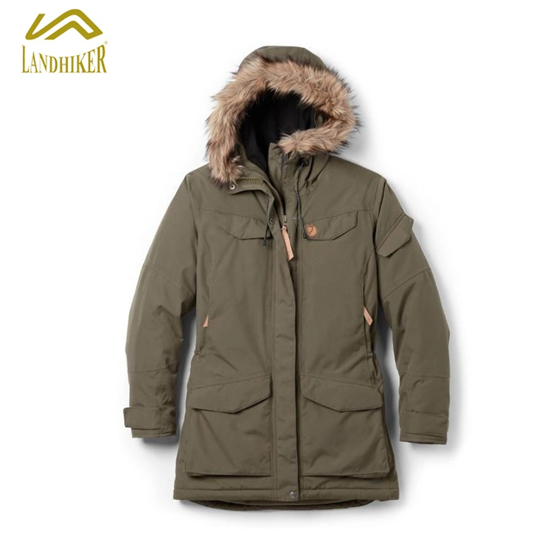 Wholesale High Quality Coat Fur Hooded Warm Coat Women Long Casual Parka Winter Jacket