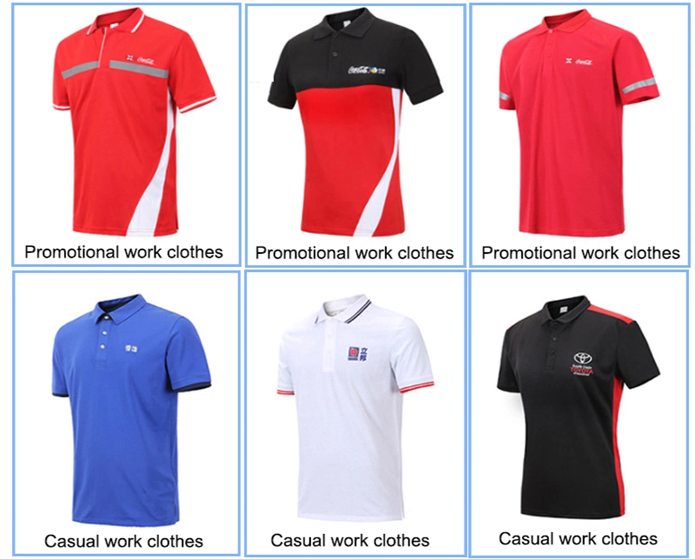 Custom Promotional Short-Sleeved Polo Shirt Reflective Printing Short-Sleeved Factory Uniforms