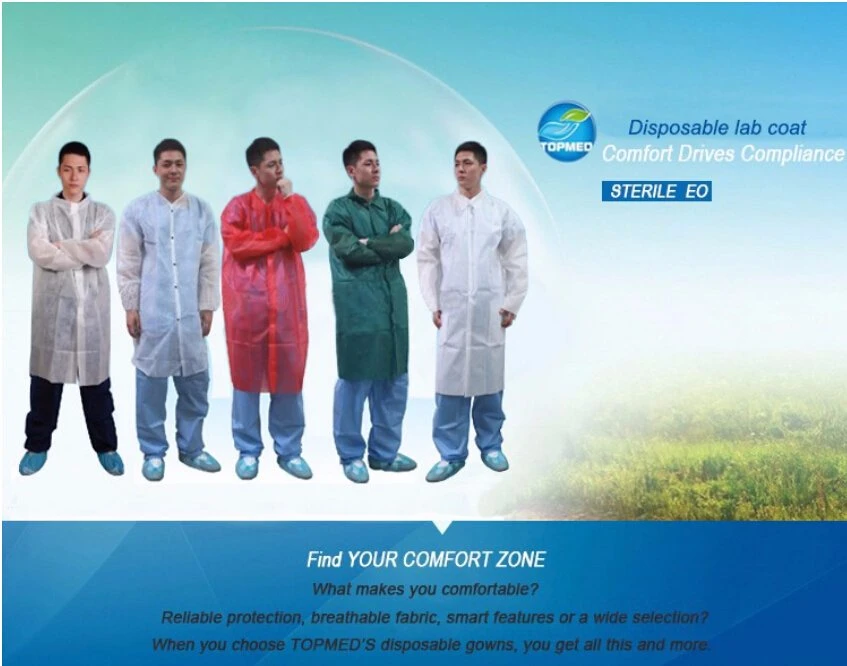 Nonwoven Coat for Doctor Short Sleeve Lab Coats Wholesale