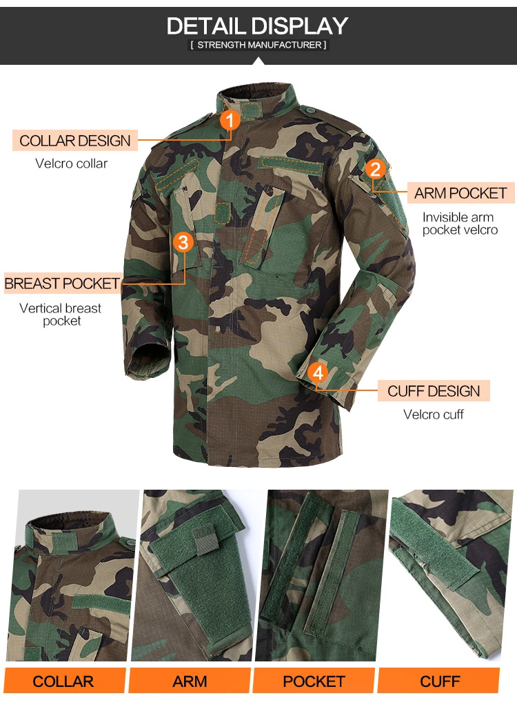 Professional Uniform Factory Tactical Gear Acu Military Combat Woodland Camouflage Uniform