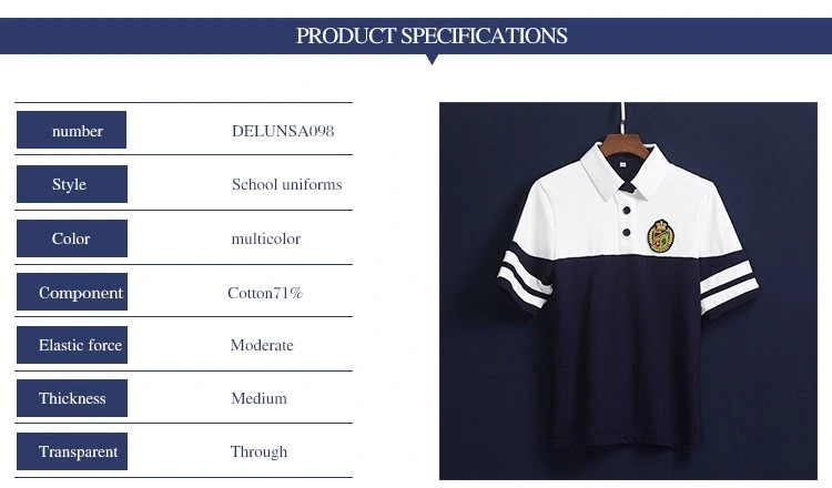 Garment Industry Cheap Price Short Sleeve School Uniforms Colours