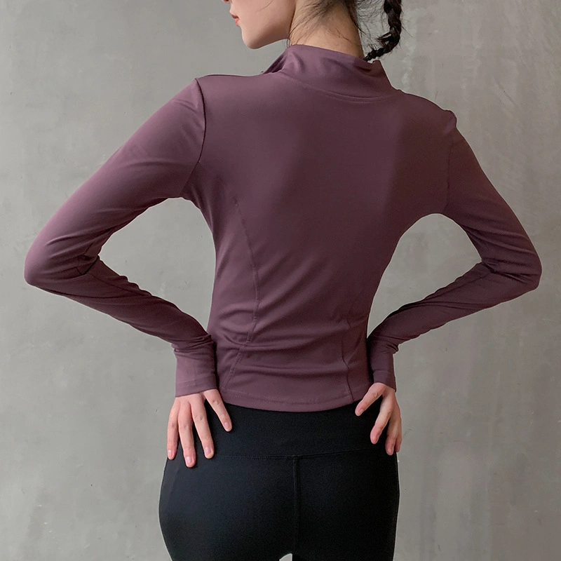OEM High Quality Fitness Yoga Workout Clothes Zipper Jacket Coat