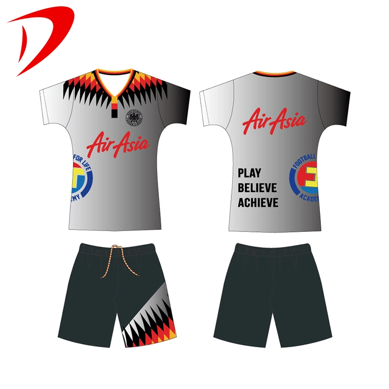 Uniformes De Futbol Soccer Europeos Team Jerseys Uniform Set Cheap Uniforms for Teams Sublimation Knitted Polyester