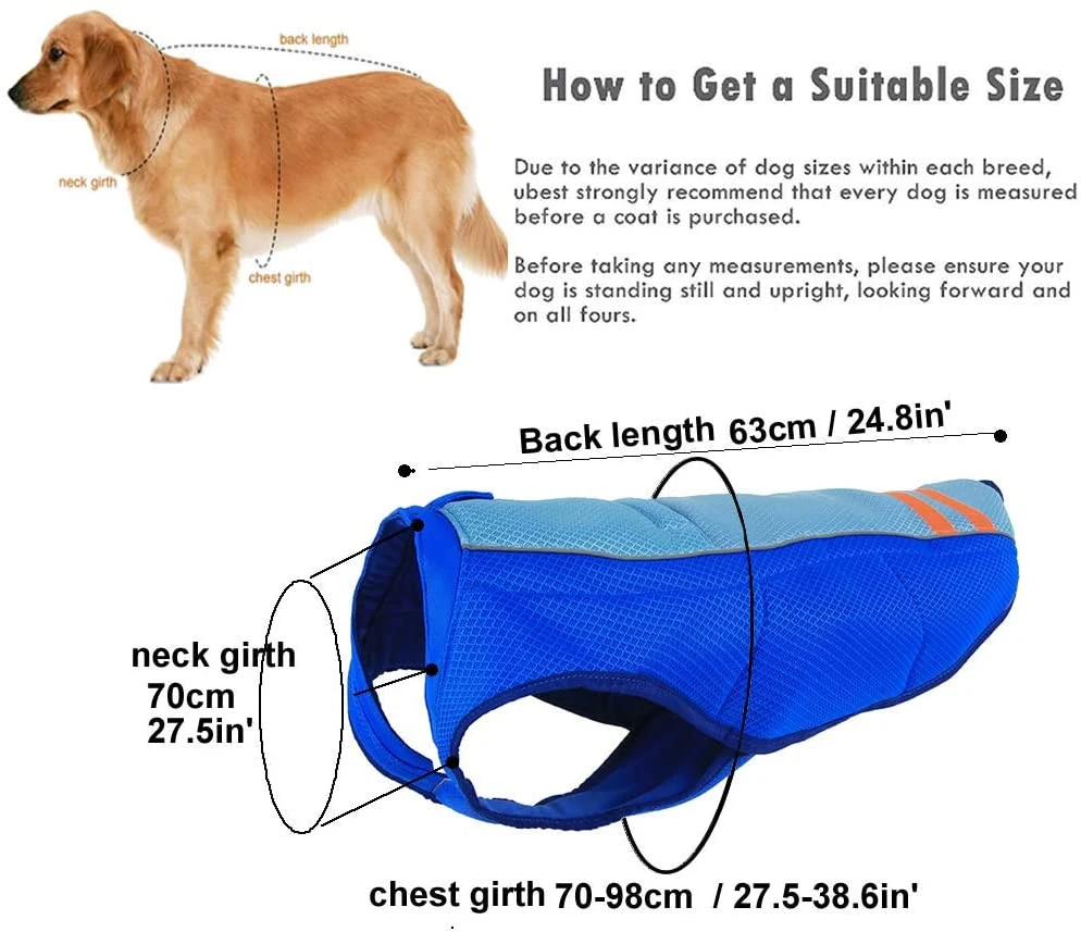 Dog Cooling Vest Breathable Cooling Coat Outdoor Anti-Heat Summer Jacket