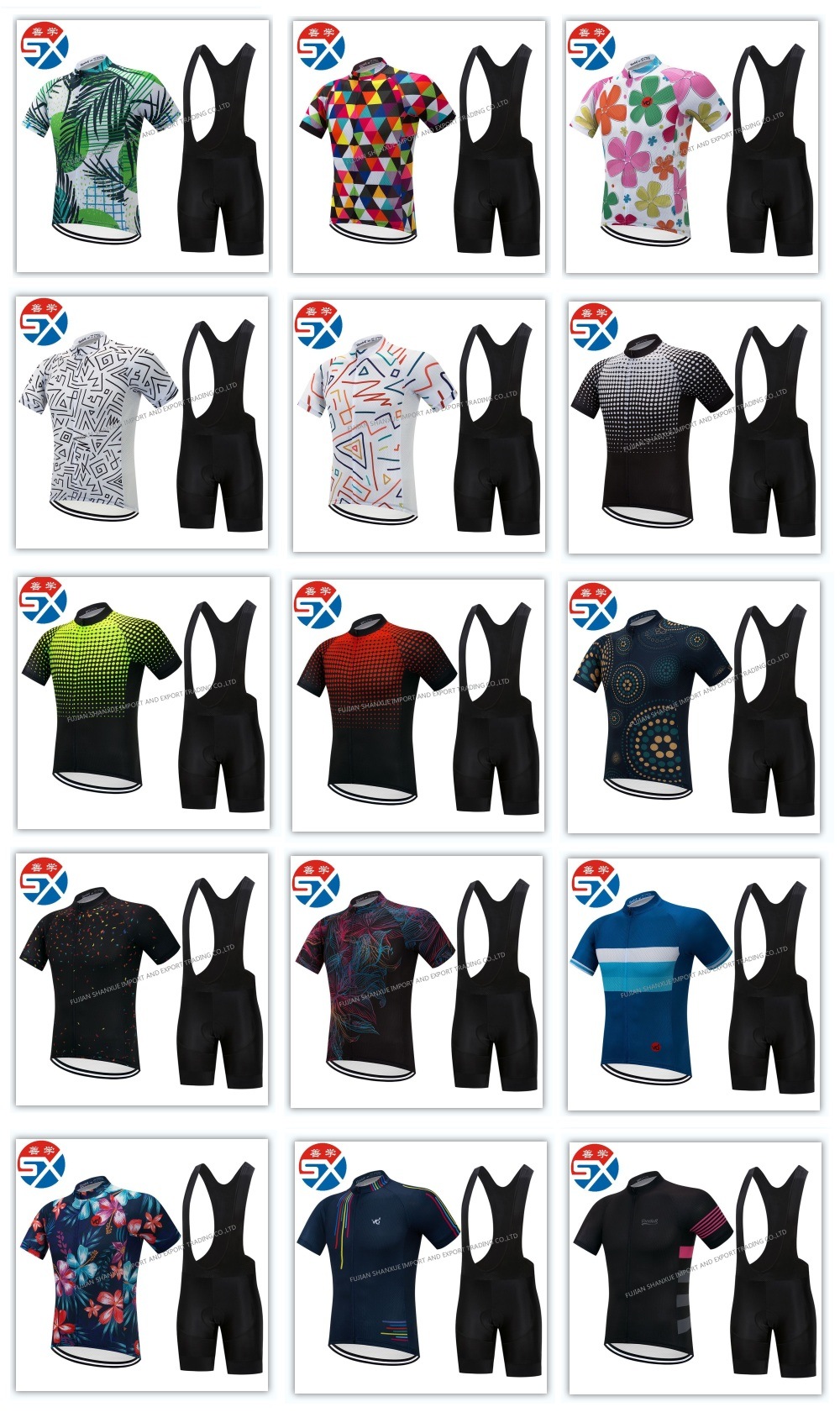 Breathable Quick Dry Short Sleeve Team Uniform Sport Clothing Custom Cycling Jerseys Suits for Men