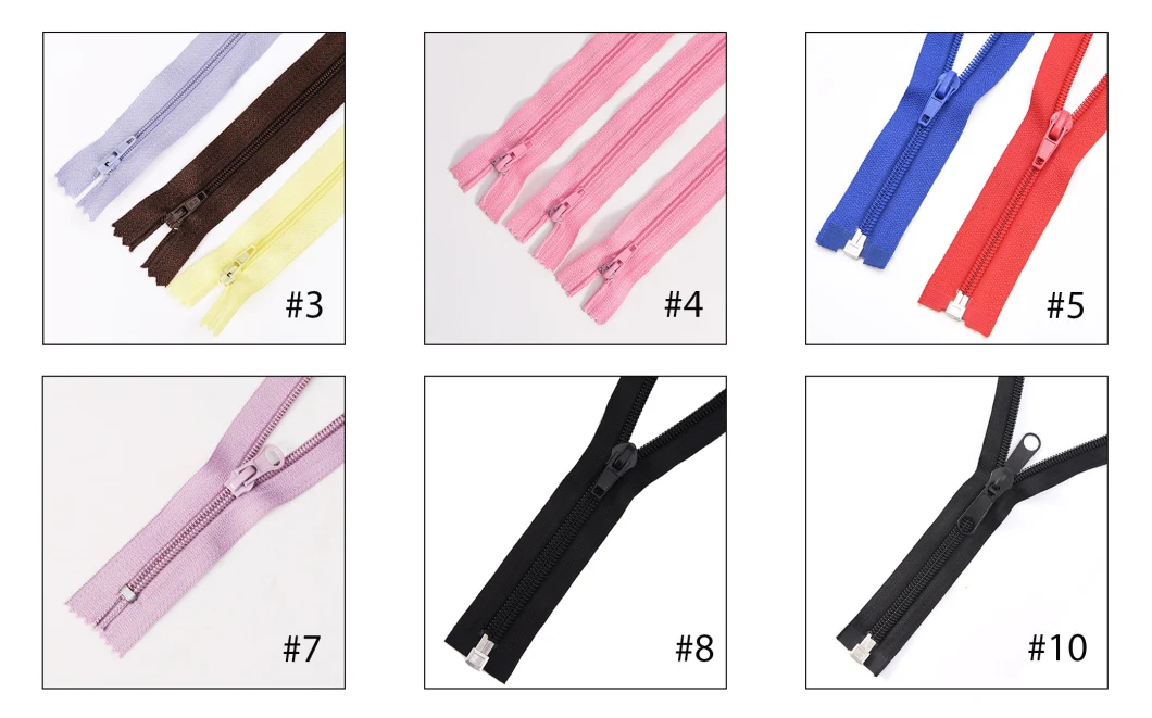 Nylon Zipper 3# 5# 8# 10# Nylon Zipper Roll Zipper Long Chain Zipper for Sewing Sports Coat Bag Garment Clothing Accessory