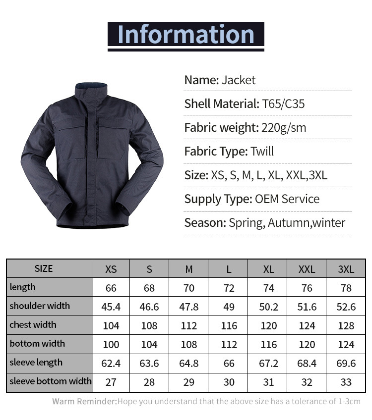 Mens Cotton Jackets Loose Stand Collar Casual Cargo Jacket Men Printed Coats