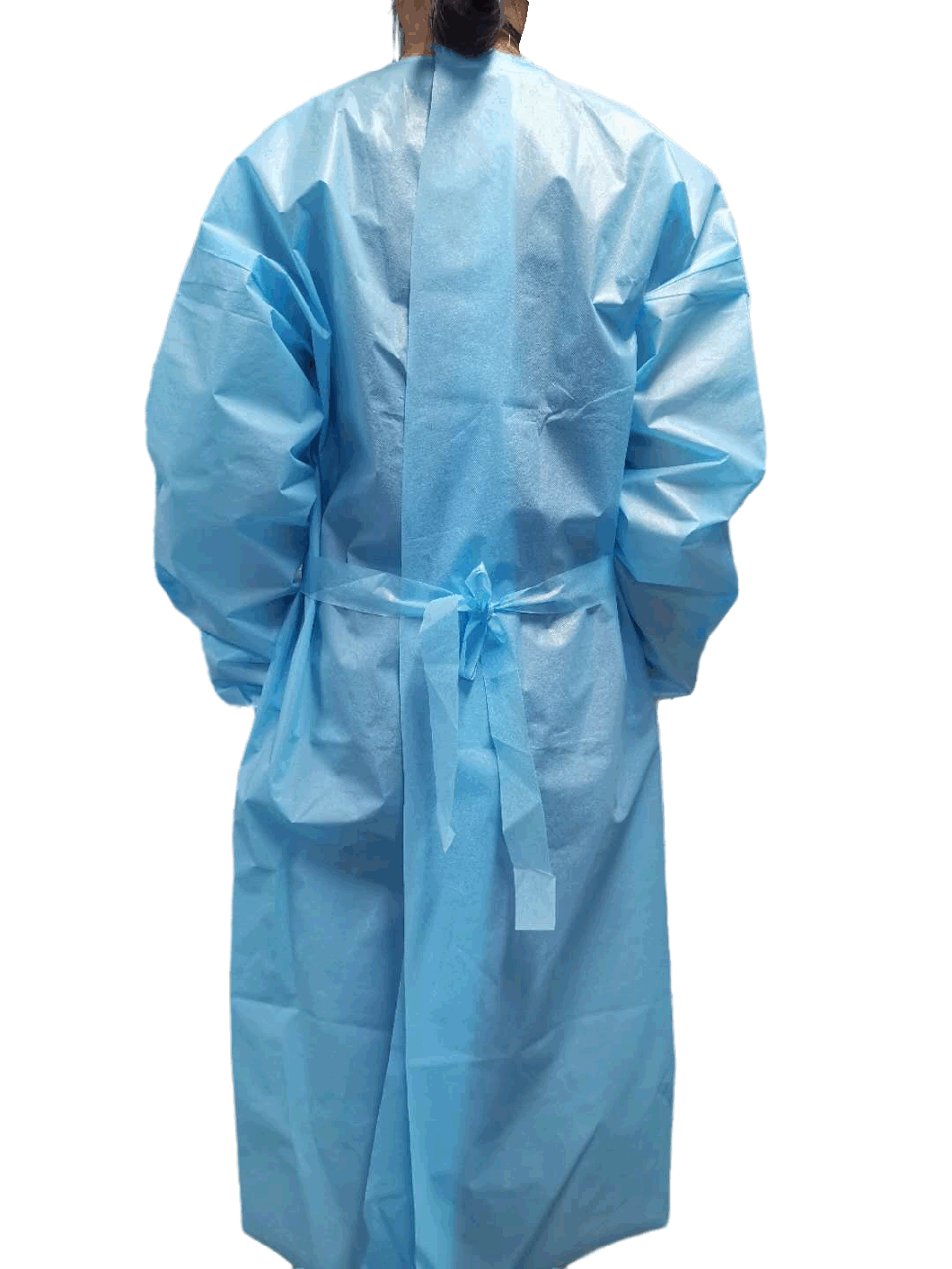 Lab Coat Effectively Block Dust Knit Cuffs Double Collar Non Woven SMS Lab Coats