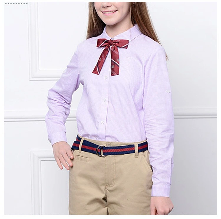 Primary School Uniforms Long-Sleeved Shirt Pupils Student Uniform Shirt