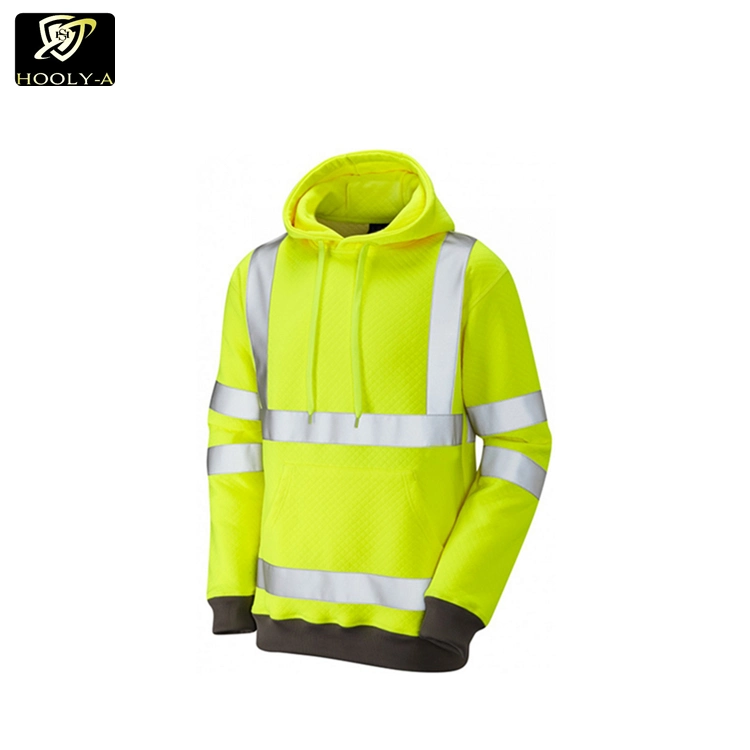 Durable Work Shirts High Visibility Fluorescent Yellow or Orange Polo Shirt Reflective Safety Long Sleeve Shirts