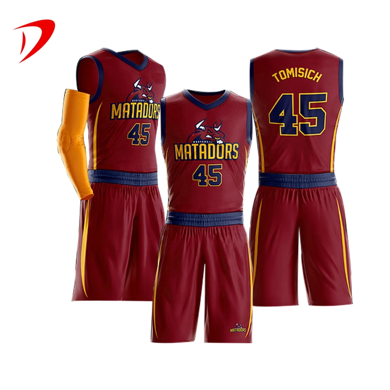 Reversible Basketball Uniform Set Style Uniforms Youth Shorts and Shirts Team Sublimation Custom Basketball Jersey