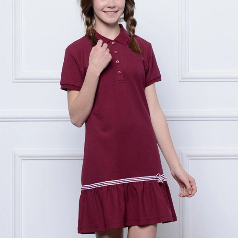 Children Skirt School Girls School Uniform Style Short Sleeved Summer School Dress