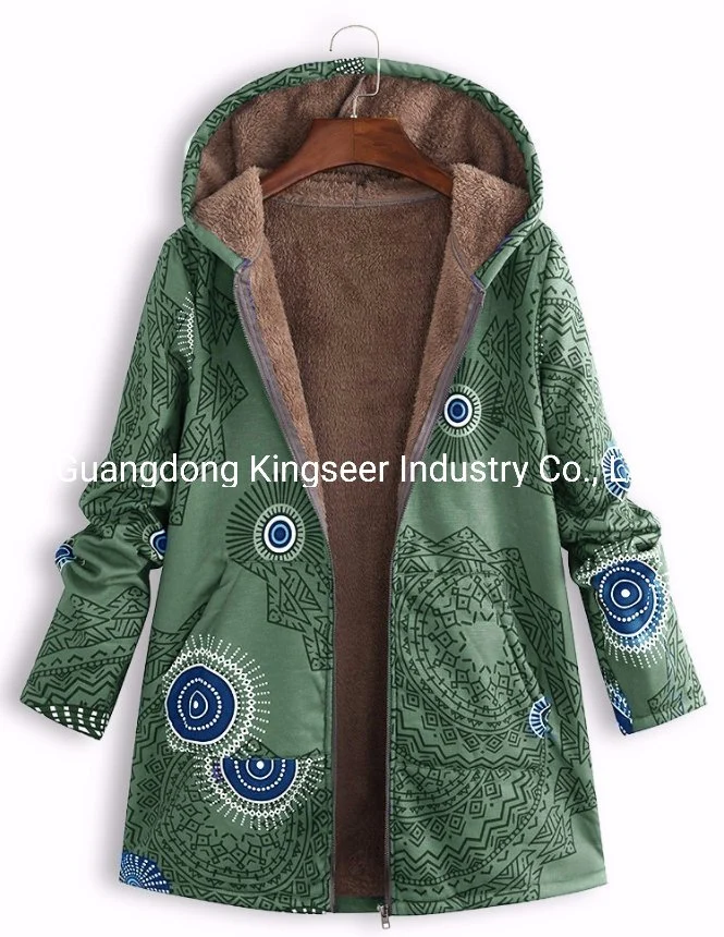 New Design Custom Long Sleeve Printed Clothing Fashion Winter Coat
