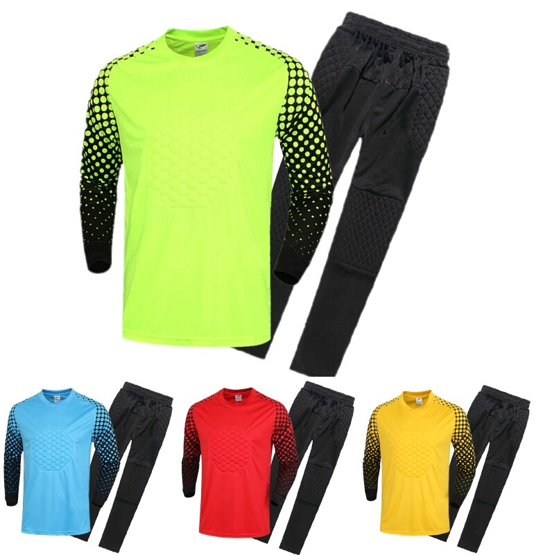 Long Sleeve Football Shirt Training Team Game Goalkeeper Soccer Sets Sportswear Goalkeeper Uniforms